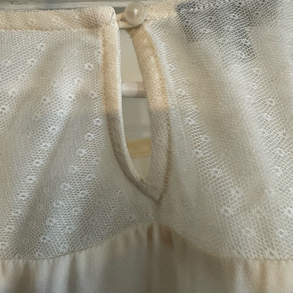 Talbots cream blouse long sleeve - Picture 5 of 5